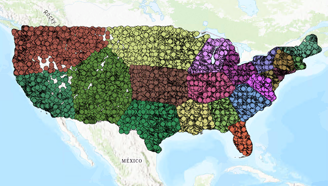 Point based territory solution