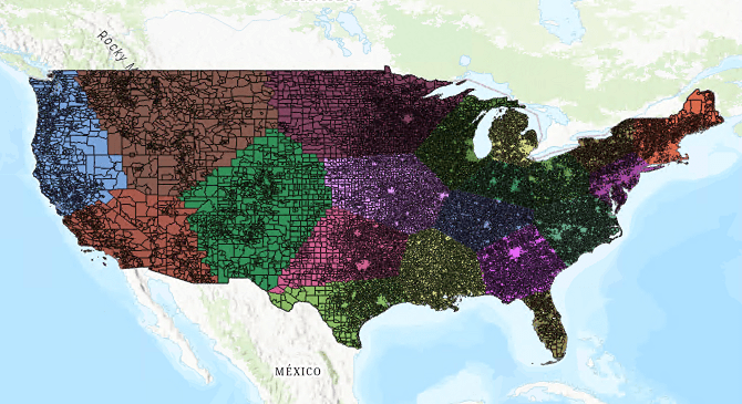 Territory solution using US Block Groups Territory solution using US Block Groups