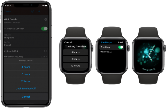 Tracking for a duration using your phone or watch Tracking for a duration using your phone or watch