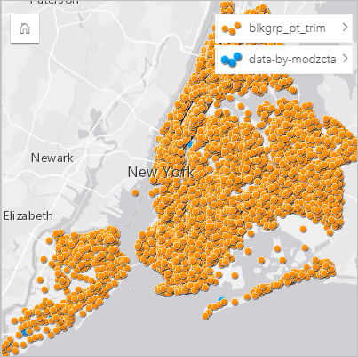 Block groups filtered to New York City