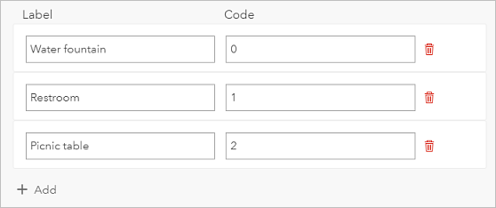 Create list entries - ArcGIS Field Maps