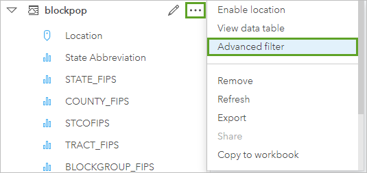 Open the Advanced filter pane