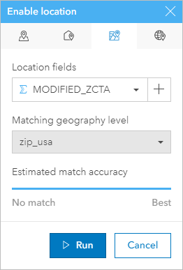 Enable location by geography