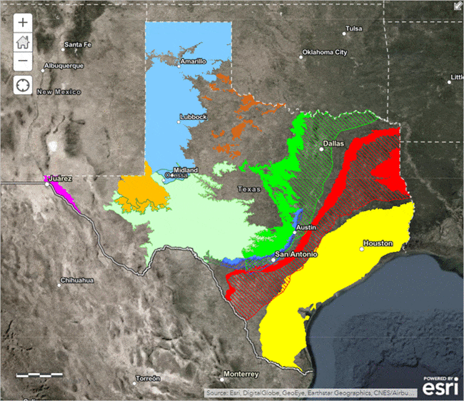 Major Aquifers of Texas