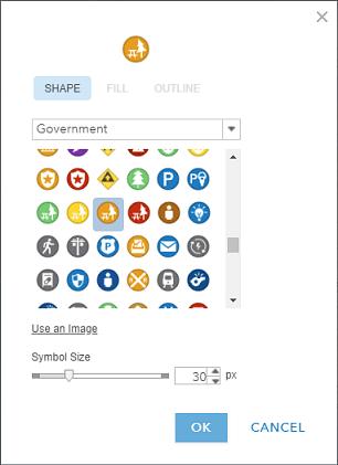 Configure the picnic table symbol