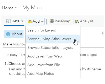 Browse Living Atlas Layers Browse Living Atlas Layers