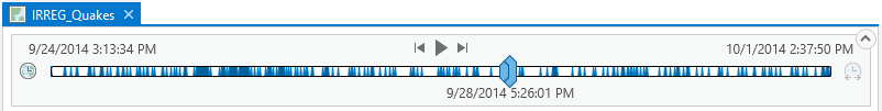 Time slider with irregular steps