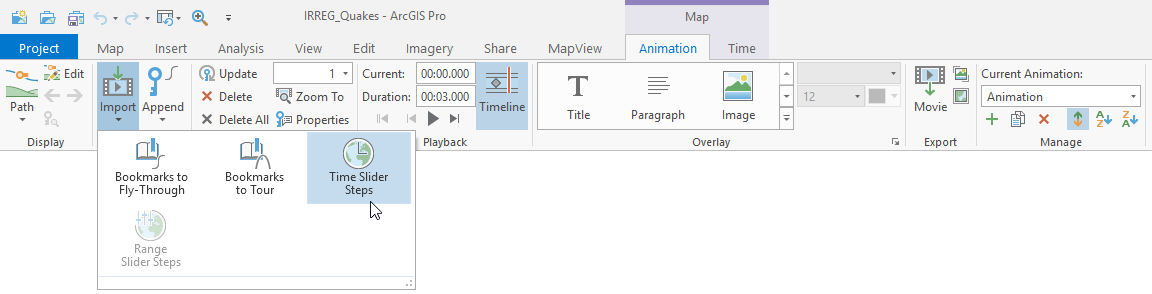 Animation contextual ribbon tab