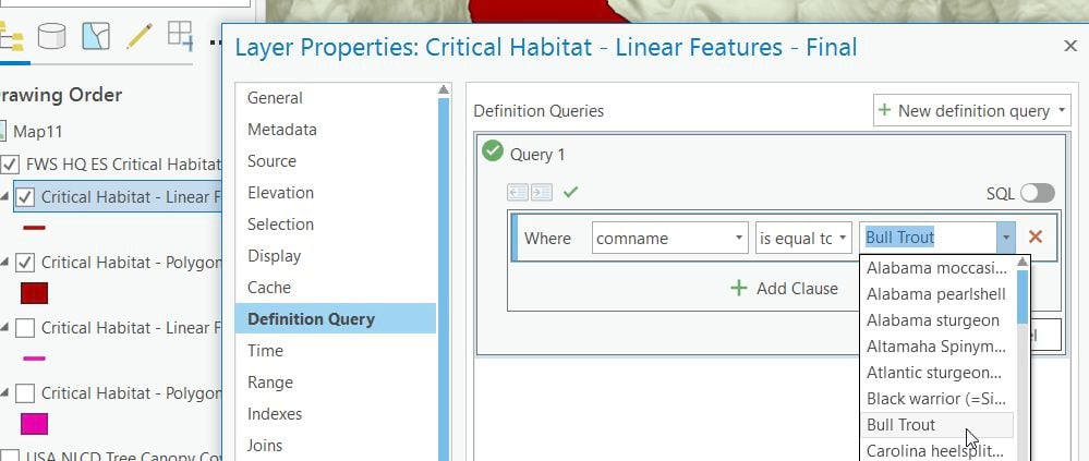 Definition Query Example