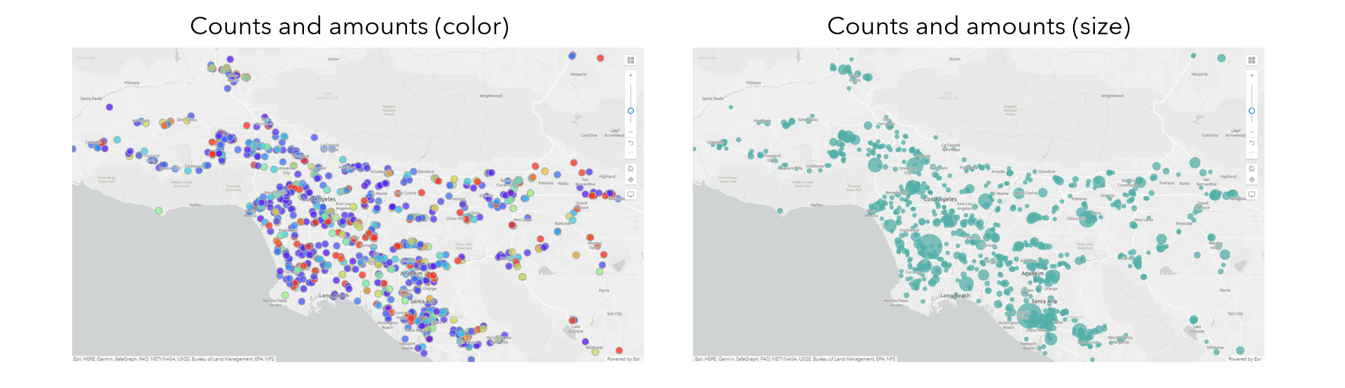 Map styles 1 and 2