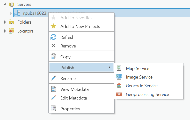 Publish services to a stand-alone ArcGIS Server Publish services to a stand-alone ArcGIS Server
