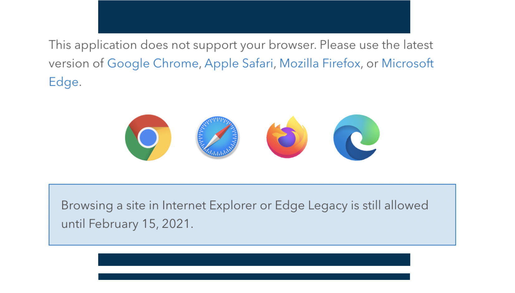 Unsupported browser message.