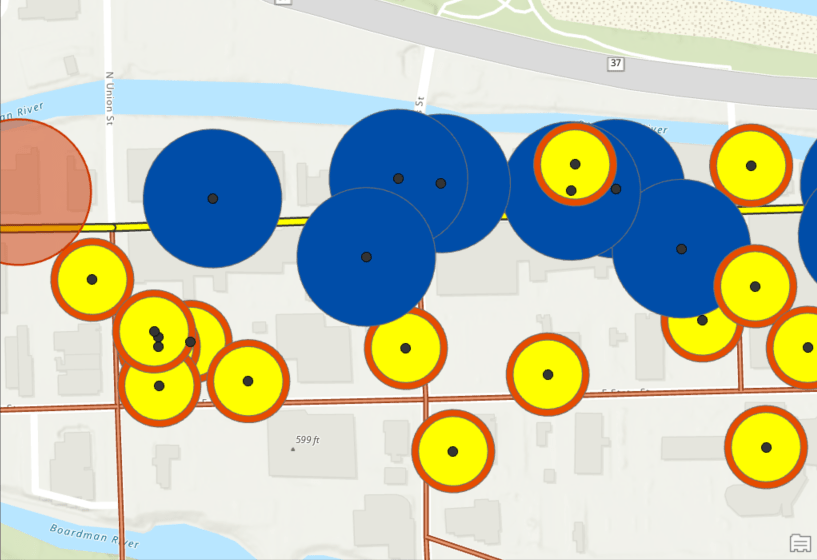 Rings around WiFi locations