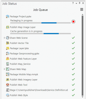 Job Status pane Job Status pane