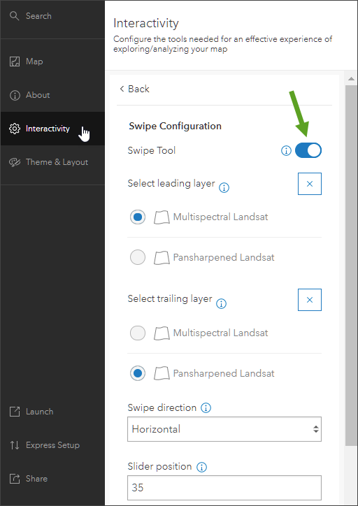 Imagery Viewer Interactivity section