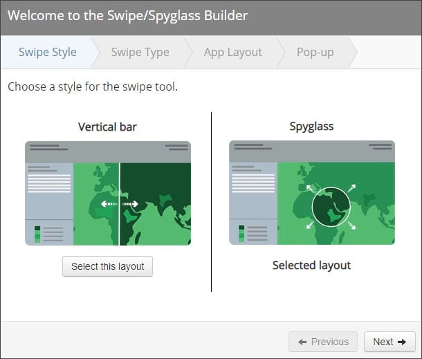 Story Map Swipe & Spyglass Builder