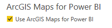 Enable ArcGIS for Power BI