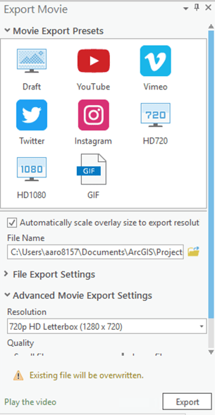 Export Movie