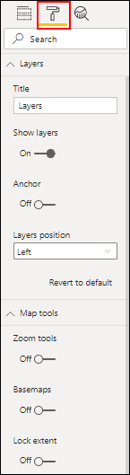 ArcGIS for Power BI format pane ArcGIS for Power BI format pane