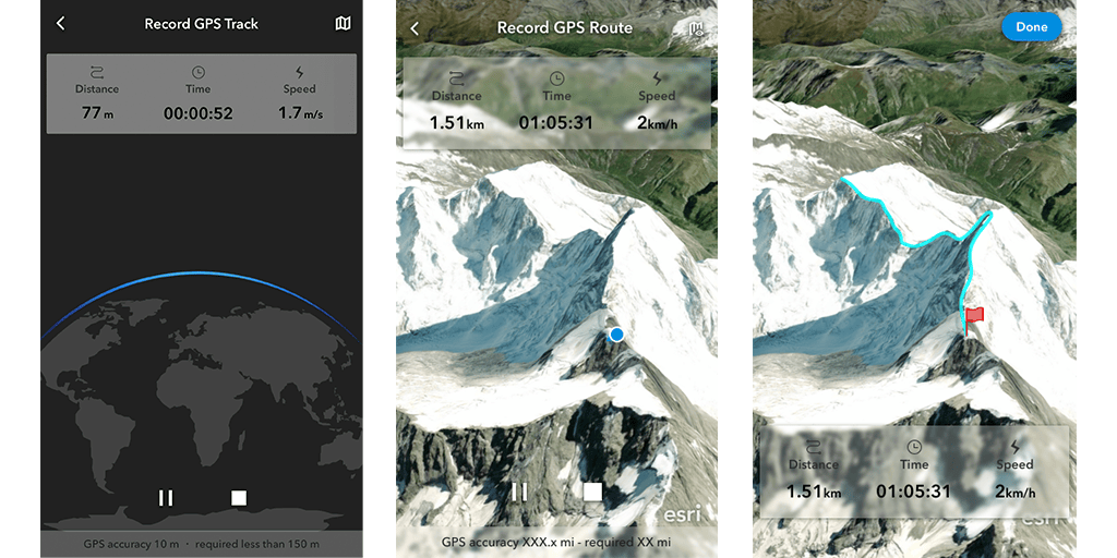 GPS Tracks in ArcGIS Earth mobile