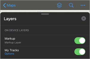 My Tracks layer My Tracks layer