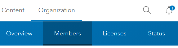 Organization page Members tab Organization page Members tab
