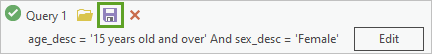 Save button next to Definition Query on Layer Properties