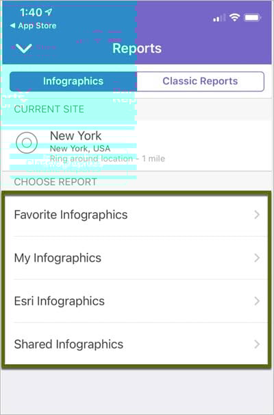 Infographics options Infographics options