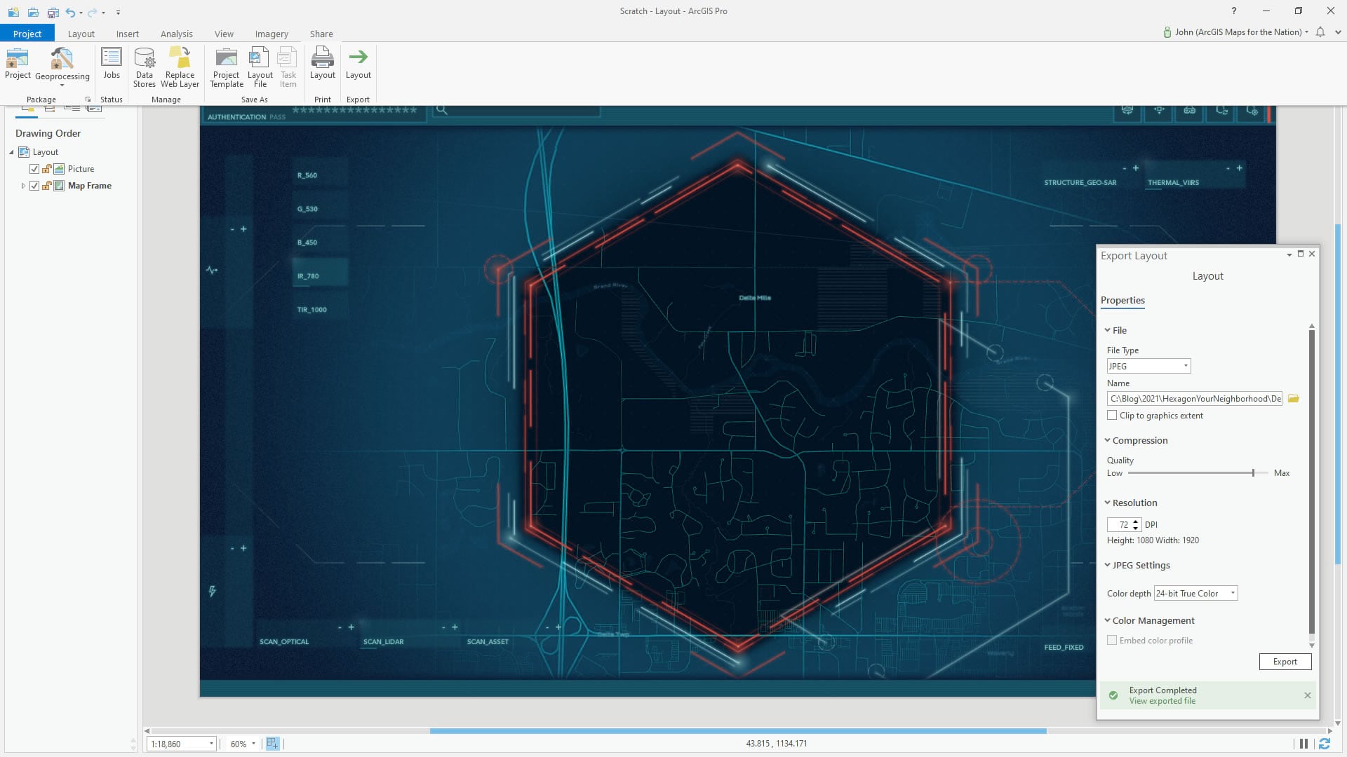 Export layout as an image. Export layout as an image.