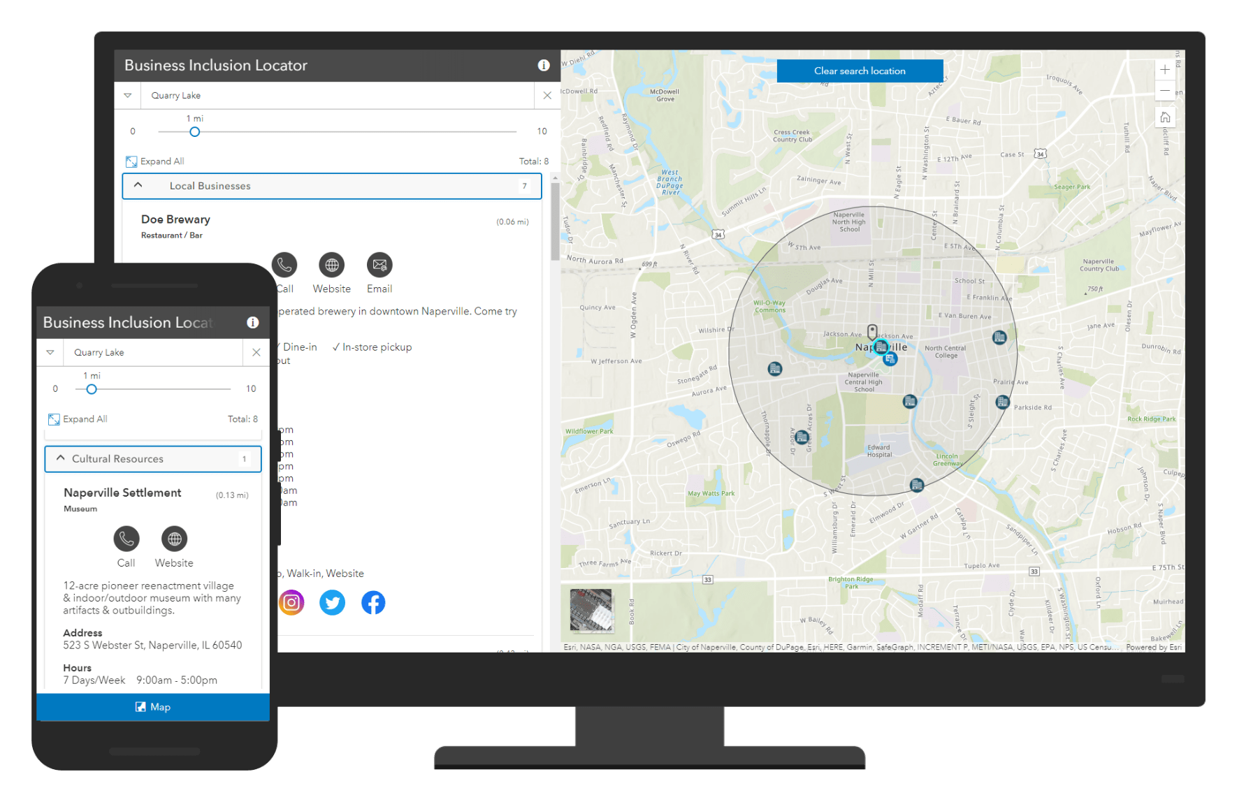 Business Inclusion Locator nearby app, part of the solution Business Inclusion Locator nearby app, part of the solution