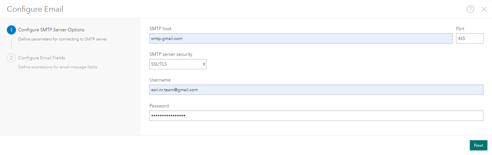 Email SMTP Settings Email SMTP Settings