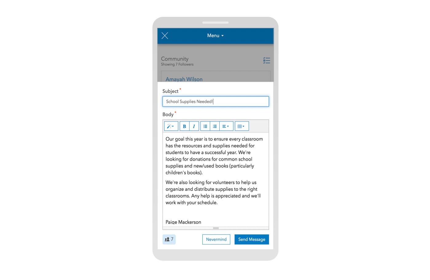 Writing an email in ArcGIS Hub. Writing an email in ArcGIS Hub.