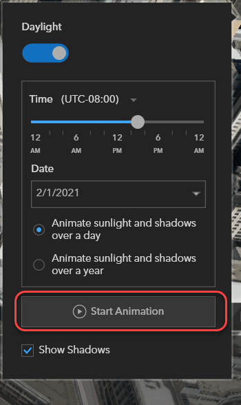 ArcGIS Earth - enabling Daylight feature