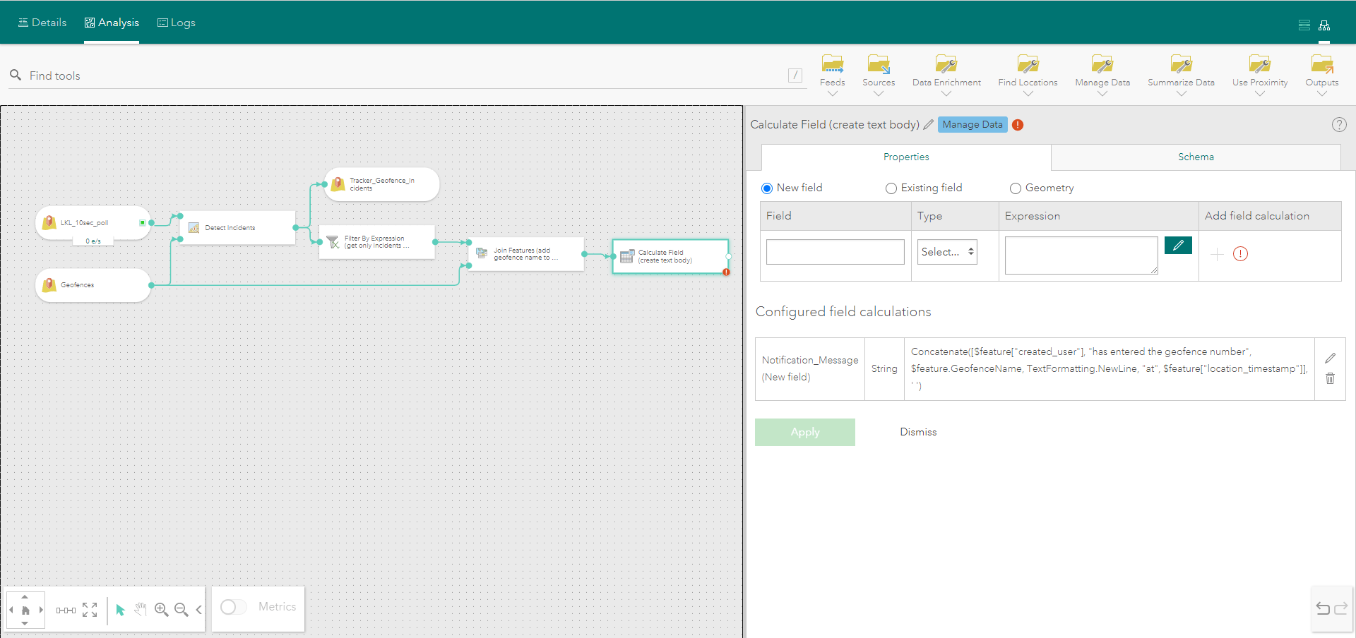 Calculate Field tool parameters