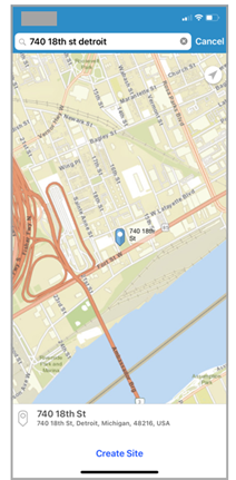 Search using an address