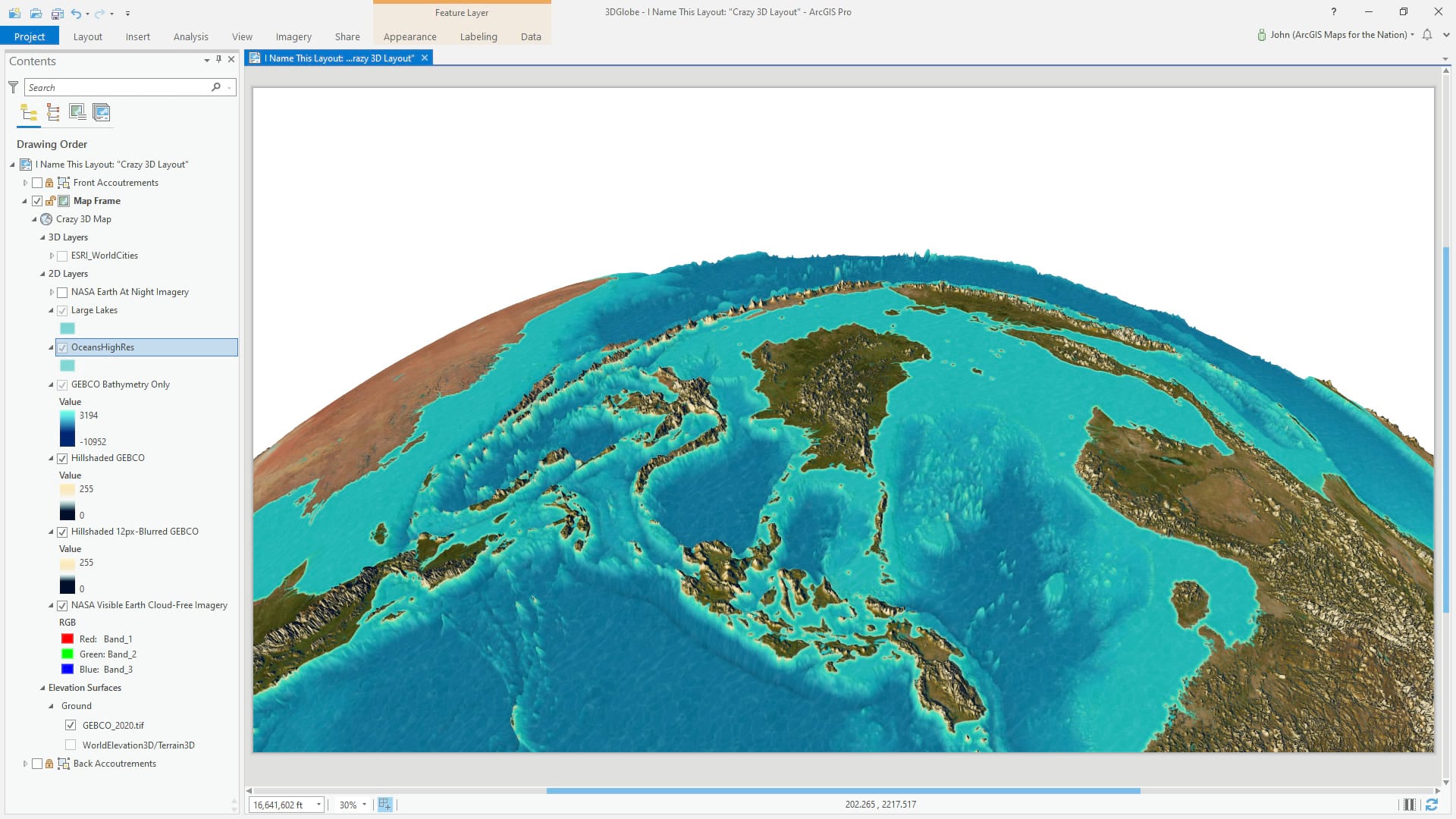 Ocean polygons provide coastal effects. Ocean polygons provide coastal effects.