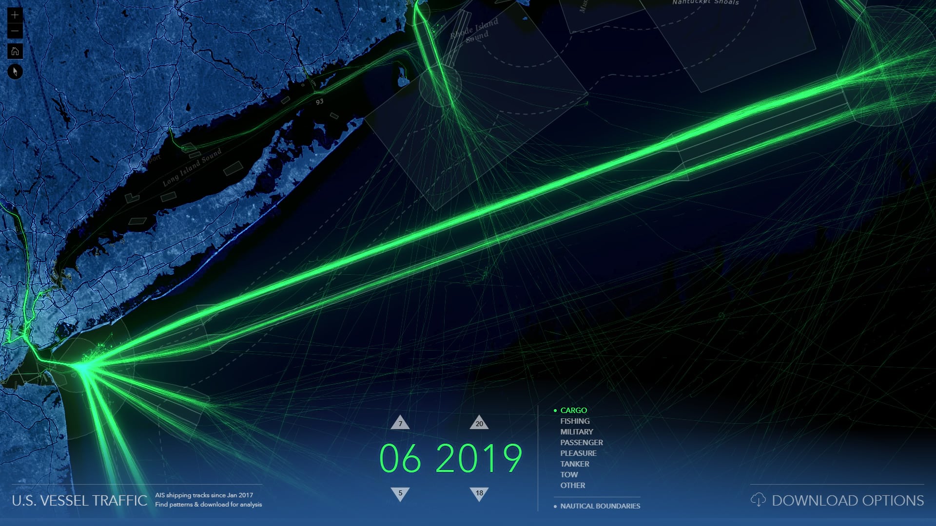 cargo traffic following strict separation schemes