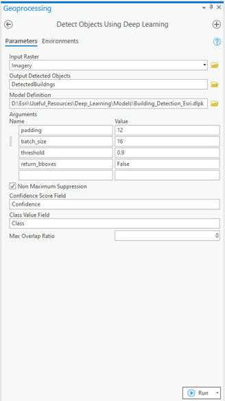 Detect Objects Using Deep Learning Geoprocessing Tool