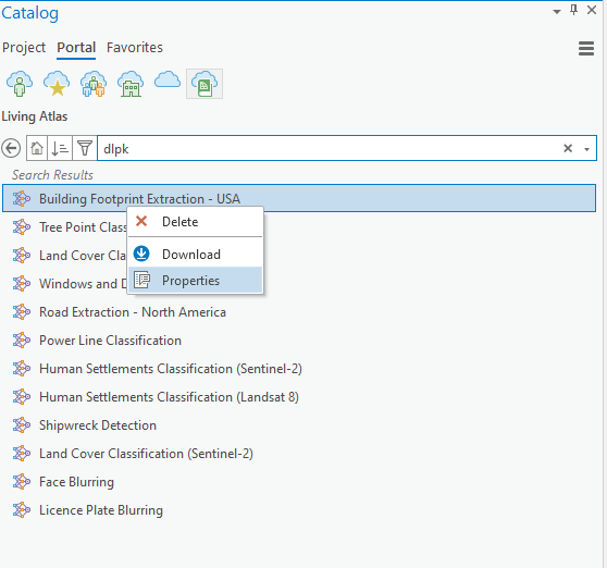 Deep Learning Package Property ArcGIS Pro