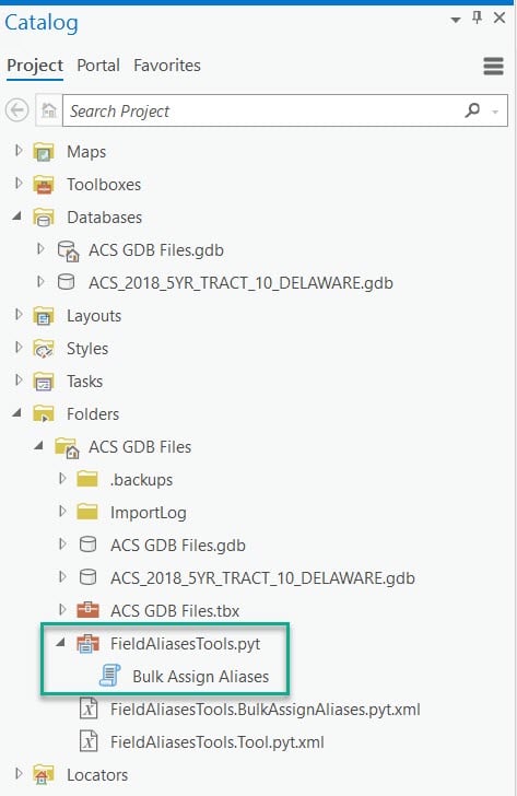 Within your folder connections, expand the toolbox and see the script tool called Bulk Assign Aliases. Within your folder connections, expand the toolbox and see the script tool called Bulk Assign Aliases.