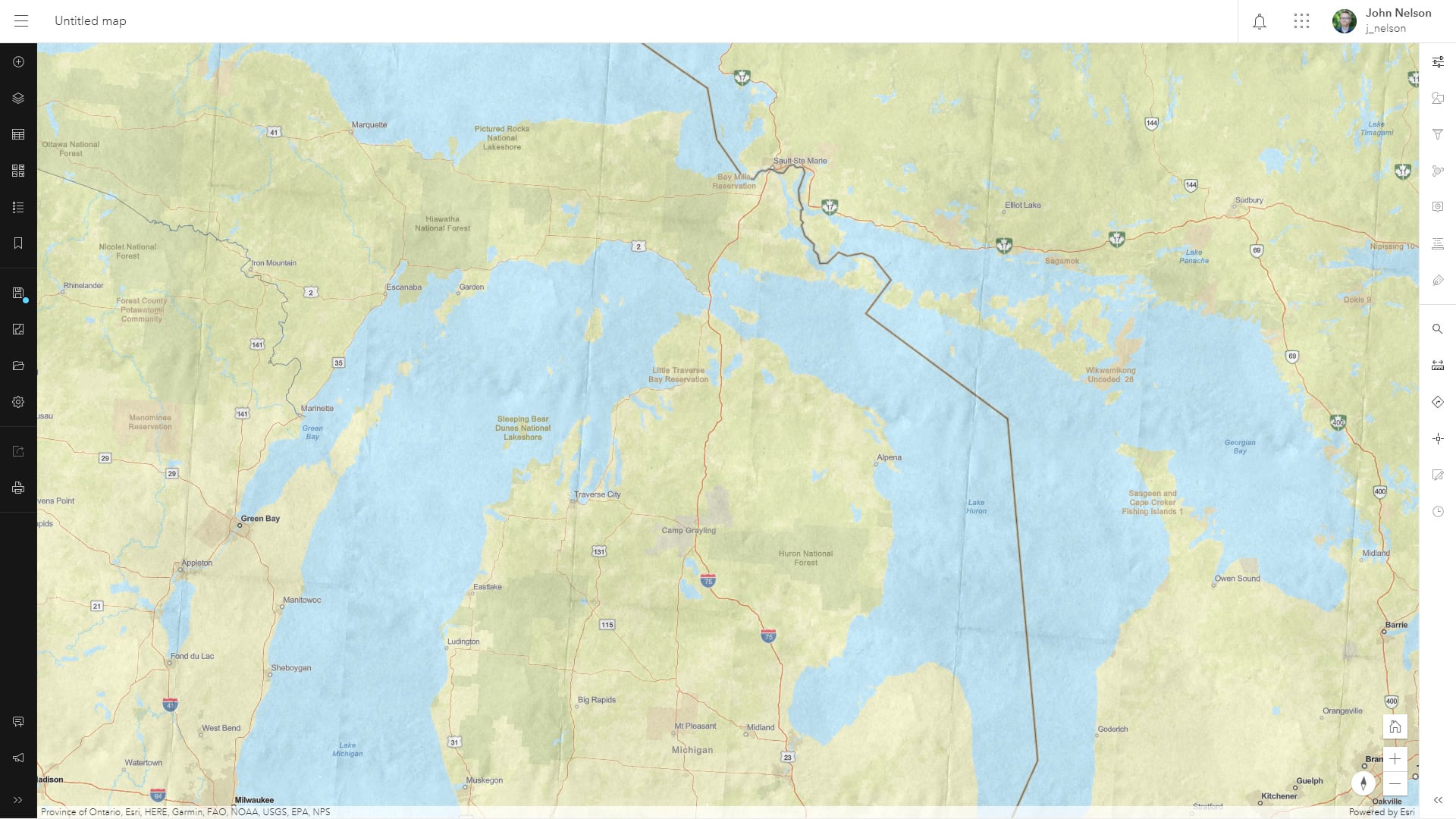 Map with a folded paper texture. Map with a folded paper texture.