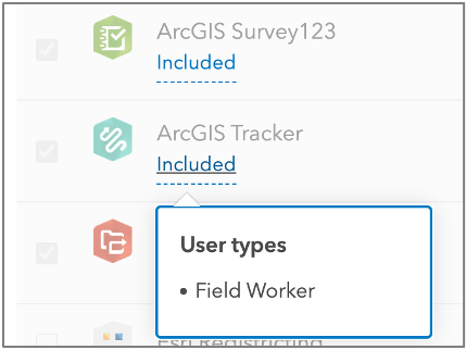 ArcGIS Tracker license included ArcGIS Tracker license included