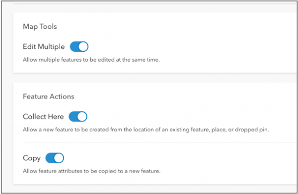 Map Tools and Feature Actions