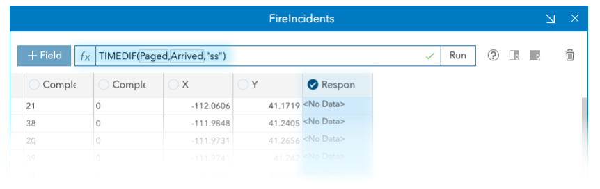 Calculating field in ArcGIS Insights data table.