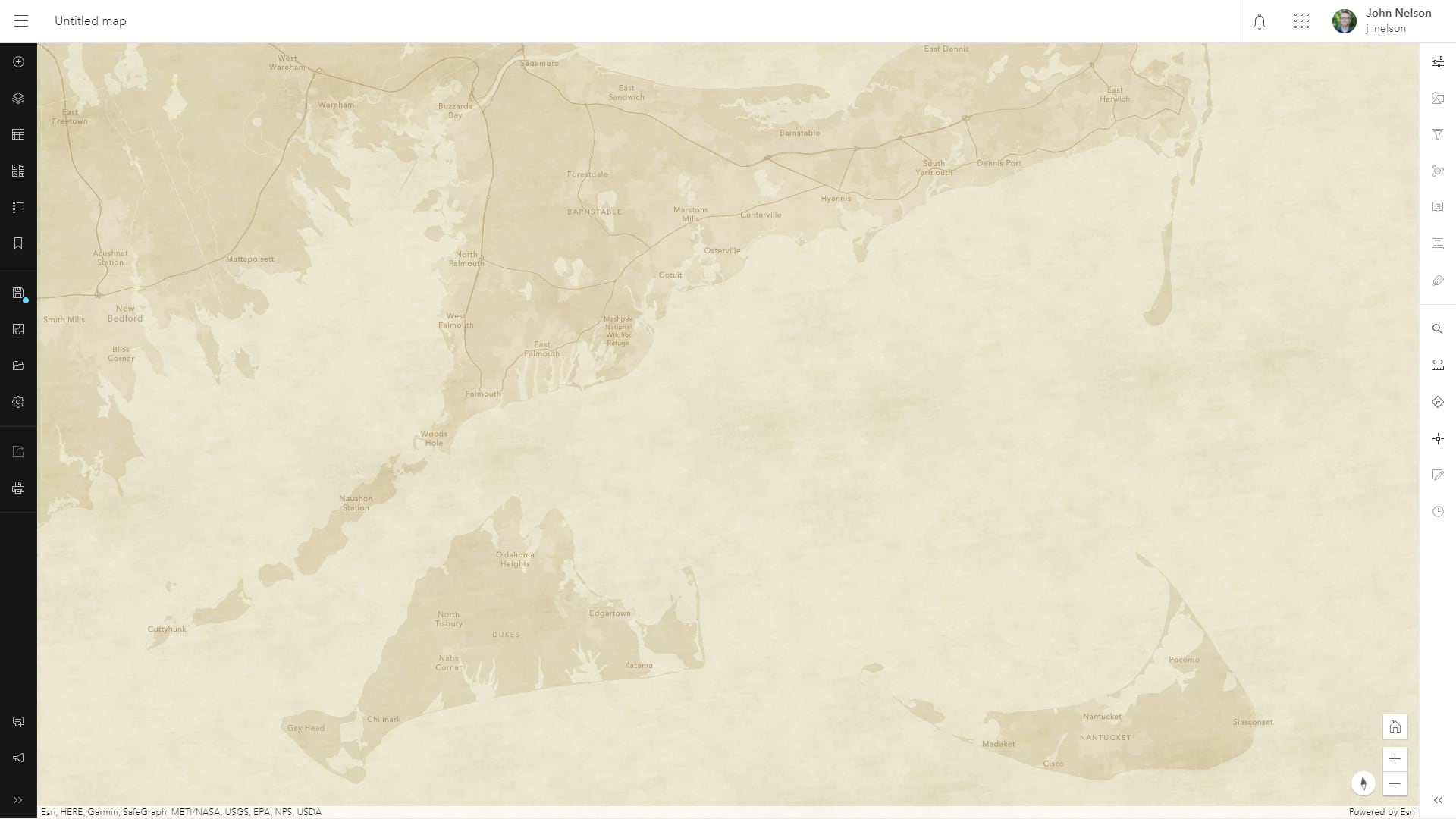 Map with a parchment texture. Map with a parchment texture.