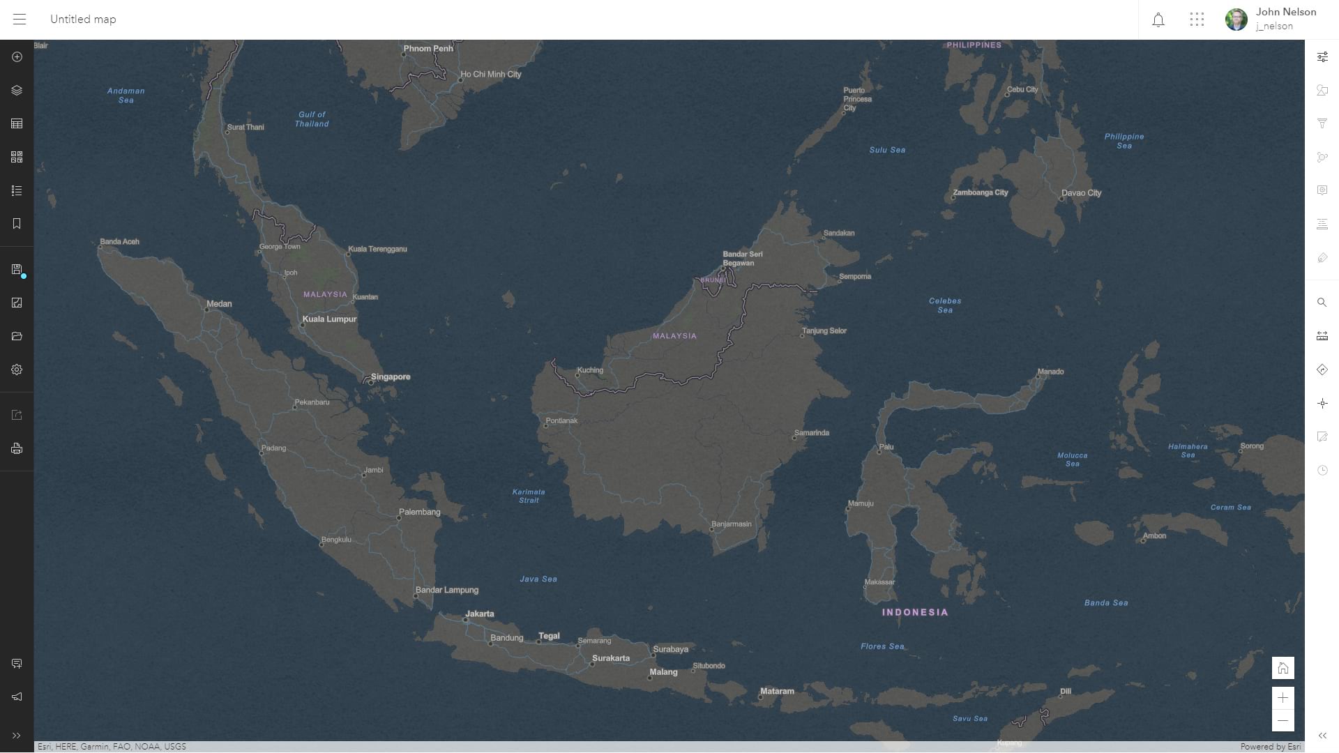 Map with a poster paper texture. Map with a poster paper texture.