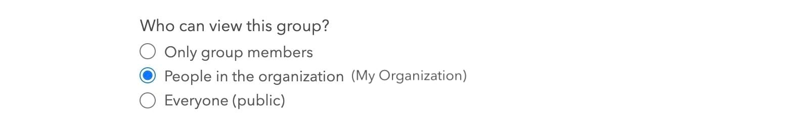 Group settings: viewing a group Group settings: viewing a group