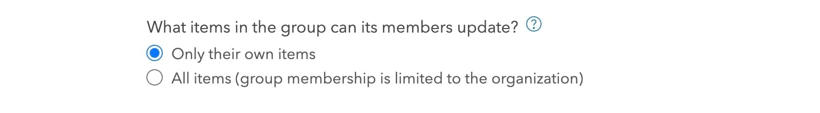 Group settings: updating items Group settings: updating items