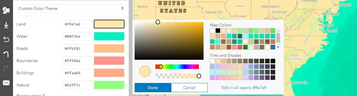 Esri Vector Tile Style Editor