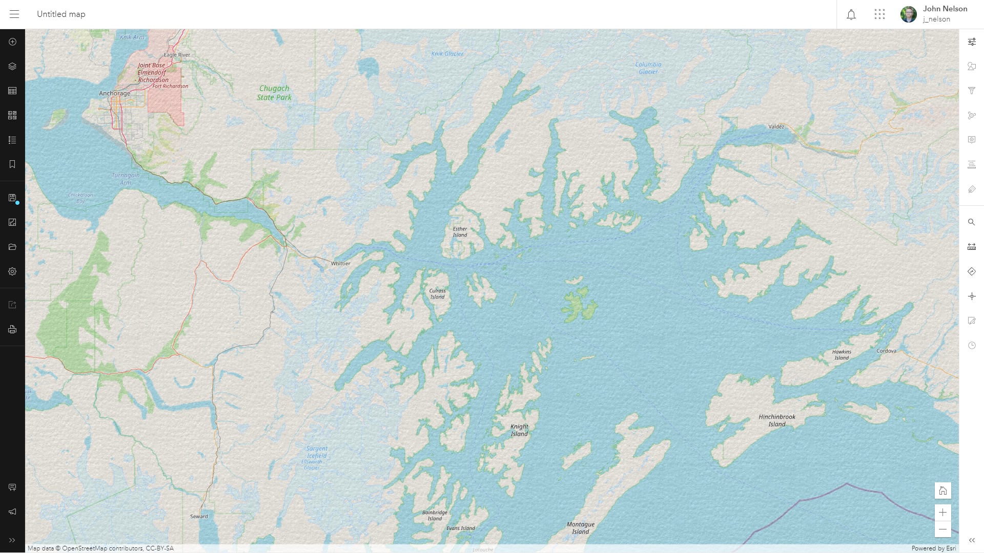 Map with a watercolor paper texture. Map with a watercolor paper texture.